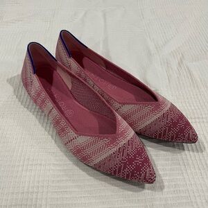 Rothy’s The Point Pink Plaid Breast Cancer Awareness Limited Edition, Size 12.5